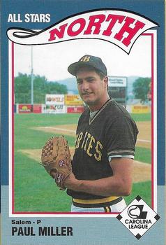 1990 SportsPrint Carolina League All-Stars #26 Paul Miller Front