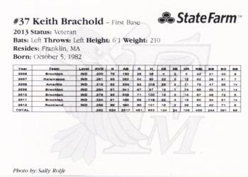 2013 Fargo-Moorhead RedHawks #NNO Keith Brachold Back