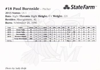 2013 Fargo-Moorhead RedHawks #NNO Paul Burnside Back