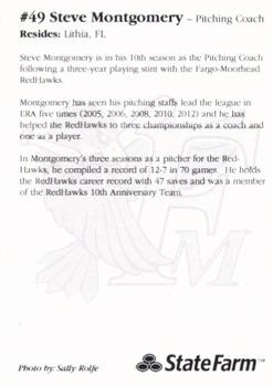 2013 Fargo-Moorhead RedHawks #NNO Steve Montgomery Back