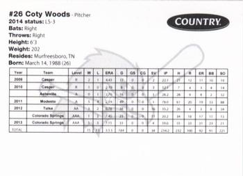 2014 Fargo-Moorhead RedHawks #NNO Coty Woods Back