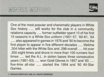 1988 Coca-Cola Chicago White Sox #NNO Minnie Minoso Back
