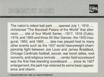 1988 Coca-Cola Chicago White Sox #NNO Comiskey Park Back
