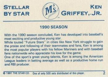 1991 Star Stellar #2 Ken Griffey Jr. Back
