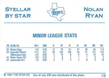 1991 Star Stellar #19 Nolan Ryan Back
