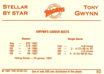 1991 Star Stellar #50 Tony Gwynn Back