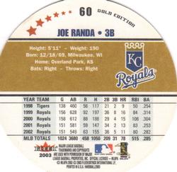 2003 Fleer Hardball - Gold Edition #60 Joe Randa Back
