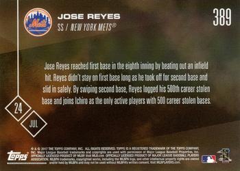 2017 Topps Now #389 Jose Reyes Back