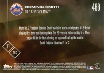 2017 Topps Now #468 Dominic Smith Back