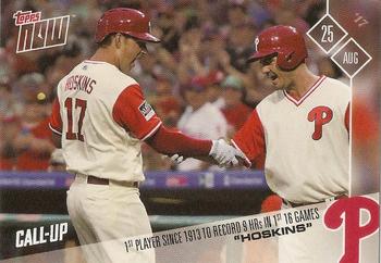2017 Topps Now #519 Rhys Hoskins Front