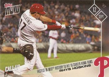 2017 Topps Now #596 Rhys Hoskins Front