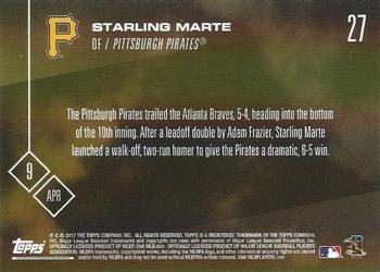 2017 Topps Now #27 Starling Marte Back