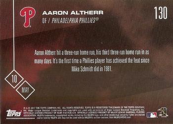 2017 Topps Now #130 Aaron Altherr Back