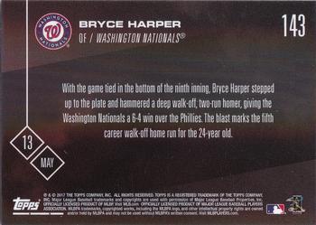 2017 Topps Now #143 Bryce Harper Back