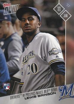 2017 Topps Now #241 Lewis Brinson Front
