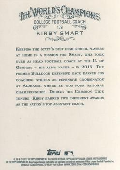 2017 Topps Allen & Ginter #179 Kirby Smart Back