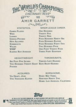 2017 Topps Allen & Ginter #183 Amir Garrett Back