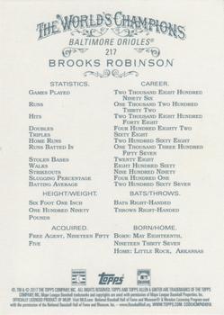 2017 Topps Allen & Ginter #217 Brooks Robinson Back