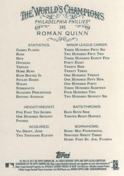 2017 Topps Allen & Ginter #245 Roman Quinn Back