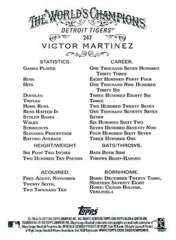 2017 Topps Allen & Ginter #247 Victor Martinez Back