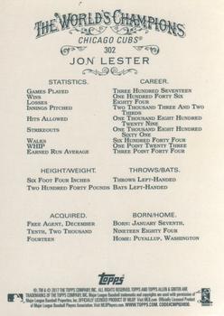 2017 Topps Allen & Ginter #302 Jon Lester Back