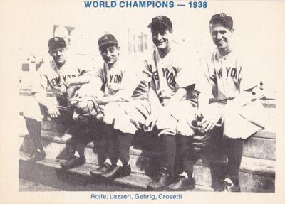 1974 TCMA 1936-1939 New York Yankee Dynasty #NNO Red Rolfe / Tony Lazzeri / Lou Gehrig / Frank Crosetti Front