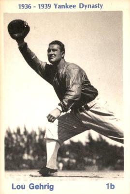 1974 TCMA 1936-1939 New York Yankee Dynasty #NNO Lou Gehrig Front