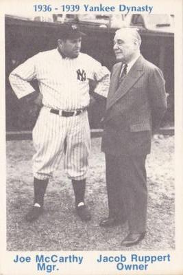 1974 TCMA 1936-1939 New York Yankee Dynasty #NNO Joe McCarthy / Jacob Ruppert Front