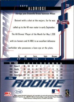 2001 Leaf Rookies & Stars #239 Cory Aldridge Back