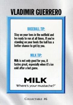 1997 Milk Mustache #6 Vladimir Guerrero Back