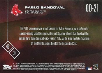 2017 Topps Now Road to Opening Day Boston Red Sox #OD-21 Pablo Sandoval Back