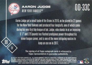 2017 Topps Now Road to Opening Day New York Yankees #OD-33C Aaron Judge Back