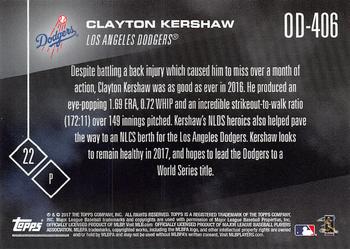 2017 Topps Now Road to Opening Day Los Angeles Dodgers #OD-406 Clayton Kershaw Back