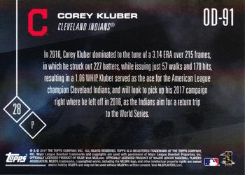 2017 Topps Now Road to Opening Day Cleveland Indians #OD-91 Corey Kluber Back