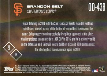 2017 Topps Now Road to Opening Day San Francisco Giants #OD-438 Brandon Belt Back