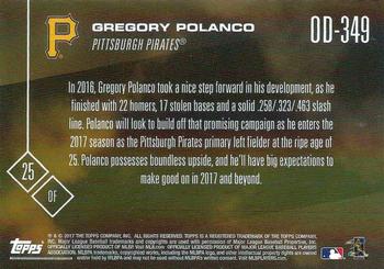 2017 Topps Now Road to Opening Day Pittsburgh Pirates #OD-349 Gregory Polanco Back