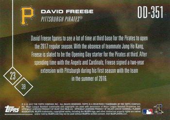 2017 Topps Now Road to Opening Day Pittsburgh Pirates #OD-351 David Freese Back