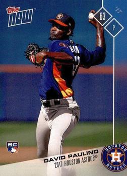 2017 Topps Now Road to Opening Day Houston Astros #OD-157 David Paulino Front