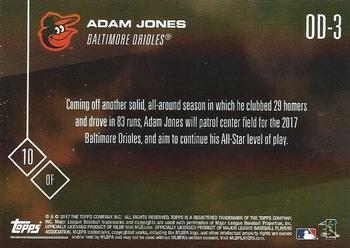 2017 Topps Now Road to Opening Day Baltimore Orioles #OD-3 Adam Jones Back