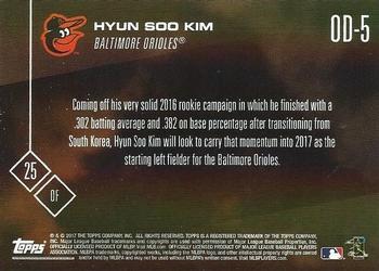 2017 Topps Now Road to Opening Day Baltimore Orioles #OD-5 Hyun-Soo Kim Back
