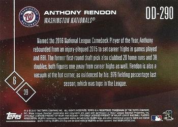 2017 Topps Now Road to Opening Day Washington Nationals #OD-290 Anthony Rendon Back
