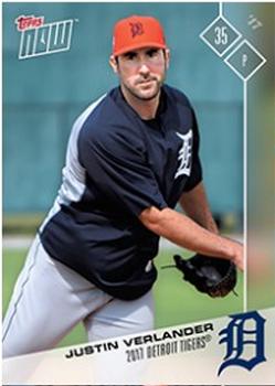2017 Topps Now Road to Opening Day Detroit Tigers #OD-106 Justin Verlander Front