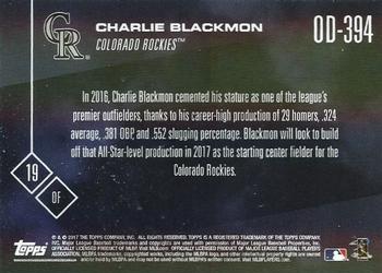 2017 Topps Now Road to Opening Day Colorado Rockies #OD-394 Charlie Blackmon Back