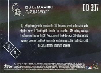 2017 Topps Now Road to Opening Day Colorado Rockies #OD-397 D.J. LeMahieu Back