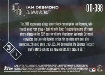 2017 Topps Now Road to Opening Day Colorado Rockies #OD-398 Ian Desmond Back