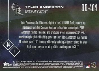 2017 Topps Now Road to Opening Day Colorado Rockies #OD-404 Tyler Anderson Back