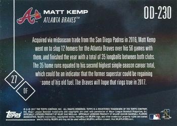 2017 Topps Now Road to Opening Day Atlanta Braves #OD-230 Matt Kemp Back
