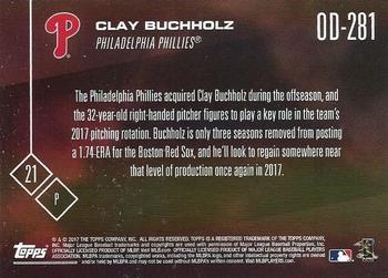 2017 Topps Now Road to Opening Day Philadelphia Phillies #OD-281 Clay Buchholz Back