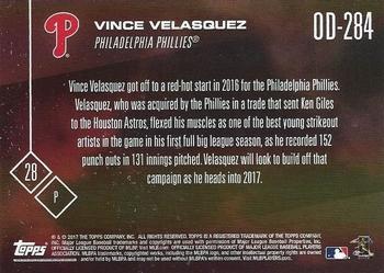 2017 Topps Now Road to Opening Day Philadelphia Phillies #OD-284 Vince Velasquez Back