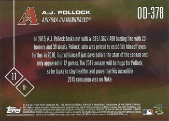 2017 Topps Now Road to Opening Day Arizona Diamondbacks #OD-378 A.J. Pollock Back